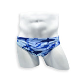 2 Inch Flat Front Swim Brief - Blue Shark