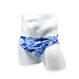 2 Inch Flat Front Swim Brief - Blue Shark