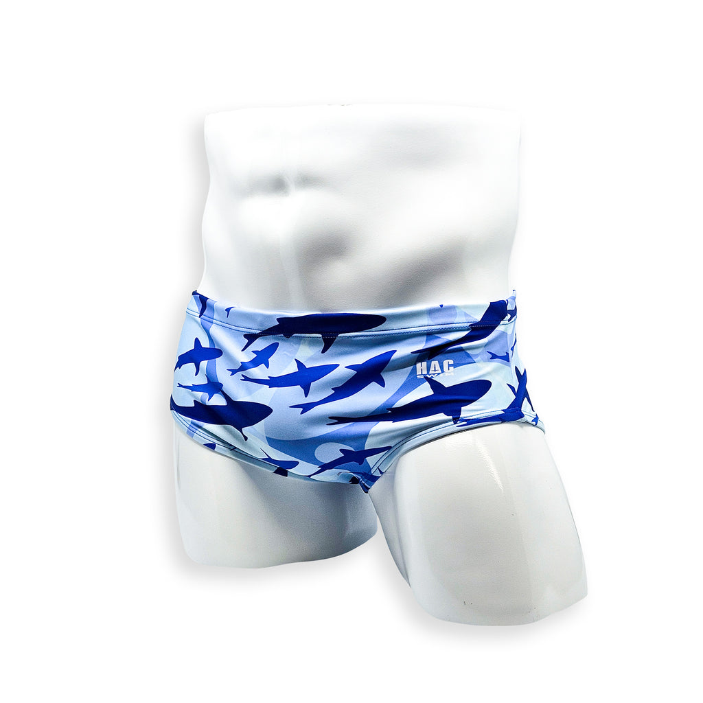 Vintage Cut Swim Brief - Blue Shark