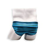 2 Inch Flat Front Swim Brief - Tidal Stripe