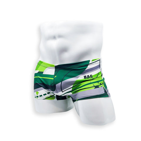 Box Cut Swim Trunk - Green Flash
