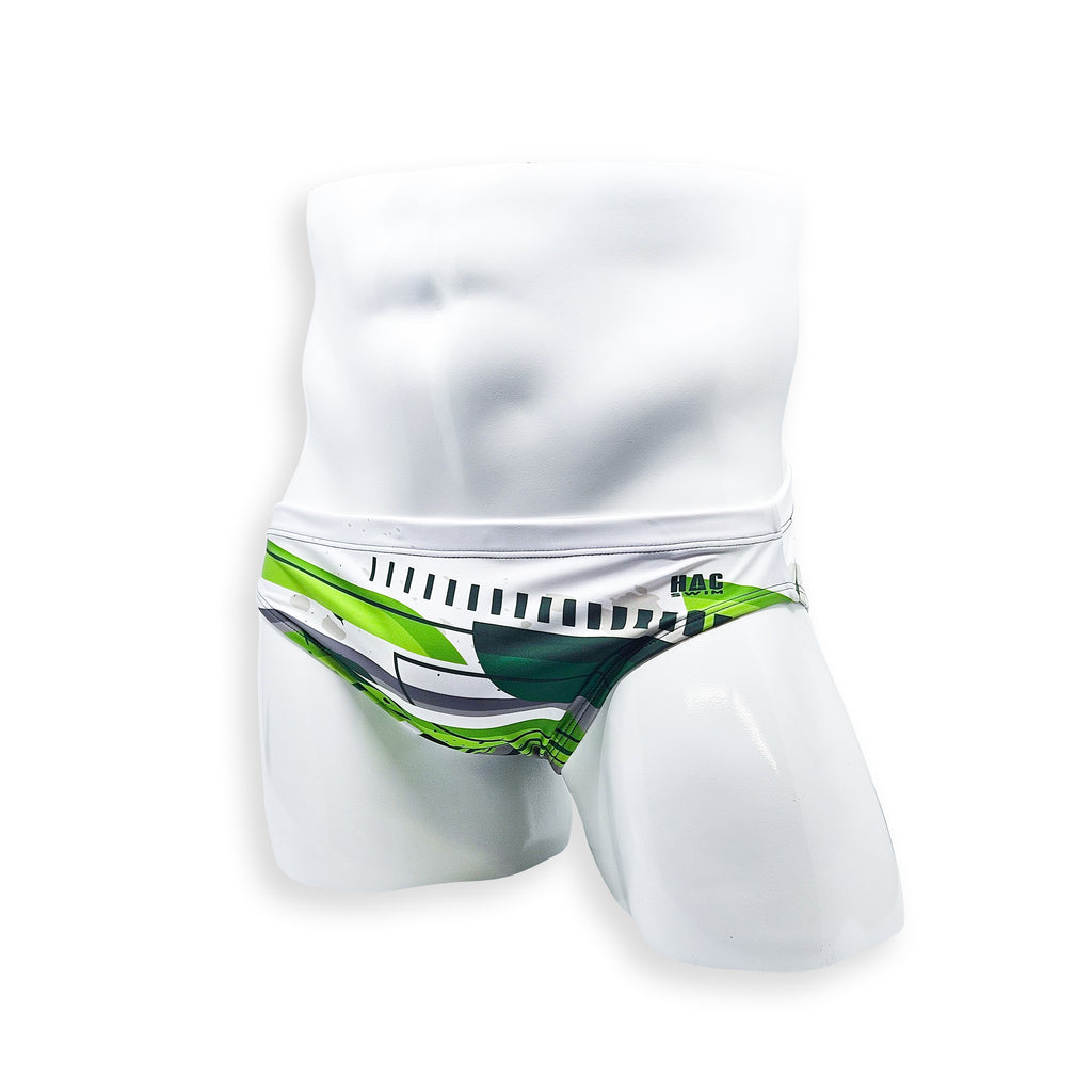 2 Inch Flat Front Swim Brief - Green Flash