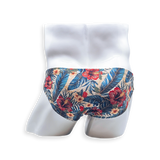 2 Inch Flat Front Swim Brief - Hibiscus