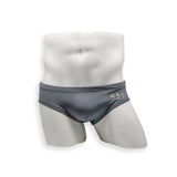 Mens Swimsuit Basic Swim Brief in Asphalt Grey for Swimming Aesthetic Bodybuilding Posing or Mens Pole Dance