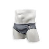 Mens Swimsuit Basic Swim Brief in Asphalt Grey for Swimming Aesthetic Bodybuilding Posing or Mens Pole Dance