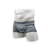 Mens Swimsuit Box Cut Swim Trunk in Asphalt Grey for Swimming Aesthetic Bodybuilding Posing or Mens Pole Dance