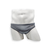 Mens Swimsuit 2 Inch Side Swim Brief in Asphalt Grey for Swimming Aesthetic Bodybuilding Posing or Mens Pole Dance