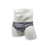 Mens Swimsuit 2 Inch Side Swim Brief in Asphalt Grey for Swimming Aesthetic Bodybuilding Posing or Mens Pole Dance