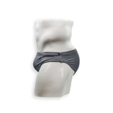 Mens Swimsuit 2 Inch Side Swim Brief in Asphalt Grey for Swimming Aesthetic Bodybuilding Posing or Mens Pole Dance