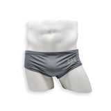 Mens Swimsuit Vintage Cut Swim Brief in Asphalt Grey for Swimming Aesthetic Bodybuilding Posing or Mens Pole Dance
