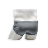 Mens Swimsuit Vintage Cut Swim Brief in Asphalt Grey for Swimming Aesthetic Bodybuilding Posing or Mens Pole Dance