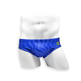 Mens Swimsuit Basic Swim Brief in Blue Wonder Print for Swimming Aesthetic Bodybuilding Posing or Mens Pole Dance
