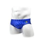 Mens Swimsuit Basic Swim Brief in Blue Wonder Print for Swimming Aesthetic Bodybuilding Posing or Mens Pole Dance