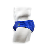Mens Swimsuit Basic Swim Brief in Blue Wonder Print for Swimming Aesthetic Bodybuilding Posing or Mens Pole Dance