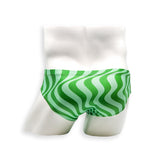 Mens Swimsuit Basic Swim Brief in Green Wonder Print for Swimming Aesthetic Bodybuilding Posing or Mens Pole Dance