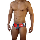 Basic Swim Brief - Red Hexagon