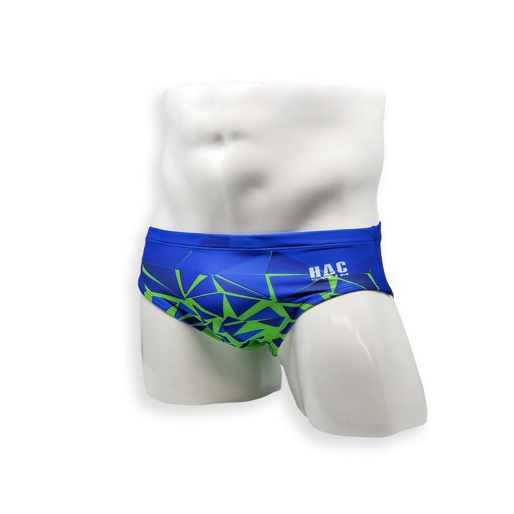 Mens Swimsuit Basic Swim Brief in Shatter Print for Swimming Aesthetic Bodybuilding Posing or Mens Pole Dance