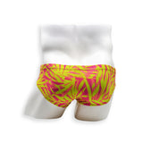 Mens Swimsuit Basic Swim Brief in Big Bamboo Print for Swimming Aesthetic Bodybuilding Posing or Mens Pole Dance