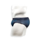 Mens Swimsuit Basic Swim Brief in Blue Ballistic Print for Swimming Aesthetic Bodybuilding Posing or Mens Pole Dance