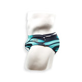 Mens Swimsuit Basic Swim Brief in Blue Butterfly Print for Swimming Aesthetic Bodybuilding Posing or Mens Pole Dance