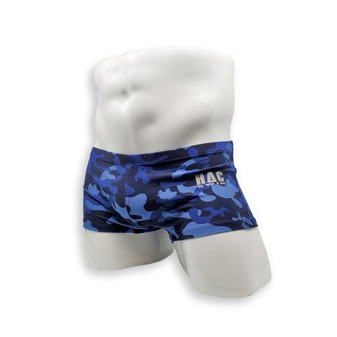 Box Cut Swim Trunk - Blue Dino Camo