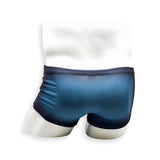 Mens Swimsuit Box Cut Swim Trunk in Blue Ballistic Print for Swimming Aesthetic Bodybuilding Posing or Mens Pole Dance
