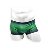 Mens Swimsuit Box Cut Swim Trunk in Green Ballistic Print for Swimming Aesthetic Bodybuilding Posing or Mens Pole Dance