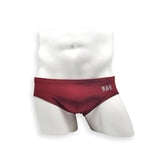 Mens Swimsuit Basic Swim Brief in Burgundy for Swimming Aesthetic Bodybuilding Posing or Mens Pole Dance
