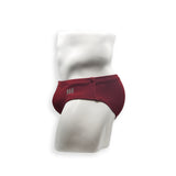 Mens Swimsuit Basic Swim Brief in Burgundy for Swimming Aesthetic Bodybuilding Posing or Mens Pole Dance
