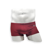 Mens Swimsuit Box Cut Swim Trunk in Burgundy for Swimming Aesthetic Bodybuilding Posing or Mens Pole Dance