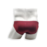 Mens Swimsuit 2 Inch Side Swim Brief in Burgundy for Swimming Aesthetic Bodybuilding Posing or Mens Pole Dance