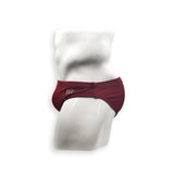 Mens Swimsuit 2 Inch Side Swim Brief in Burgundy for Swimming Aesthetic Bodybuilding Posing or Mens Pole Dance