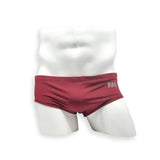 Mens Swimsuit Vintage Cut Swim Brief in Burgundy for Swimming Aesthetic Bodybuilding Posing or Mens Pole Dance