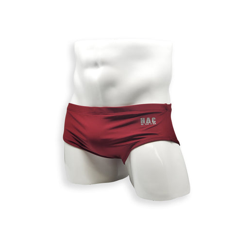 Vintage Cut Swim Brief - Burgundy