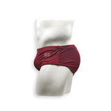 Mens Swimsuit Vintage Cut Swim Brief in Burgundy for Swimming Aesthetic Bodybuilding Posing or Mens Pole Dance