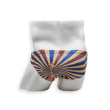 Mens Swimsuit 2 Inch Side Swim Brief in Circus Print for Swimming Aesthetic Bodybuilding Posing or Mens Pole Dance