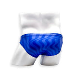 Mens Swimsuit 2 Inch Side Swim Brief in Blue Wonder Print for Swimming Aesthetic Bodybuilding Posing or Mens Pole Dance