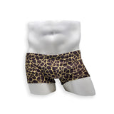 Mens Swimsuit Box Cut Swim Trunk in Giraffe for Swimming Aesthetic Bodybuilding Posing or Mens Pole Dance