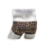 Mens Swimsuit Vintage Cut Swim Brief in Giraffe Print for Swimming Aesthetic Bodybuilding Posing or Mens Pole Dance