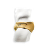 Mens Swimsuit Basic Swim Brief in Gold for Swimming Aesthetic Bodybuilding Posing or Mens Pole Dance