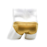 Mens Swimsuit 2 Inch Side Swim Brief in Gold for Swimming Aesthetic Bodybuilding Posing or Mens Pole Dance