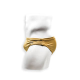Mens Swimsuit 2 Inch Side Swim Brief in Gold for Swimming Aesthetic Bodybuilding Posing or Mens Pole Dance