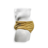 Mens Swimsuit Vintage Cut Swim Brief in Gold for Swimming Aesthetic Bodybuilding Posing or Mens Pole Dance