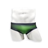 Mens Swimsuit Basic Swim Brief in Green Ballistic Print for Swimming Aesthetic Bodybuilding Posing or Mens Pole Dance