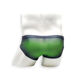 Mens Swimsuit Basic Swim Brief in Green Ballistic Print for Swimming Aesthetic Bodybuilding Posing or Mens Pole Dance