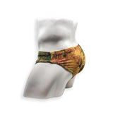 Mens Swimsuit 2 Inch Side Swim Brief in Map Print for Swimming Aesthetic Bodybuilding Posing or Mens Pole Dance