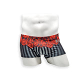 Mens Swimsuit Box Cut Swim Trunk in Night Circus Print for Swimming Aesthetic Bodybuilding Posing or Mens Pole Dance