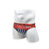 Mens Swimsuit 2 Inch Side Swim Brief in Night Circus Print for Swimming Aesthetic Bodybuilding Posing or Mens Pole Dance