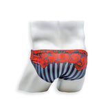Mens Swimsuit 2 Inch Side Swim Brief in Night Circus Print for Swimming Aesthetic Bodybuilding Posing or Mens Pole Dance