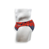 Mens Swimsuit 2 Inch Side Swim Brief in Night Circus Print for Swimming Aesthetic Bodybuilding Posing or Mens Pole Dance